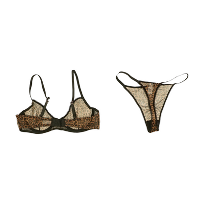 Brown Animal Print Intimate Lingerie