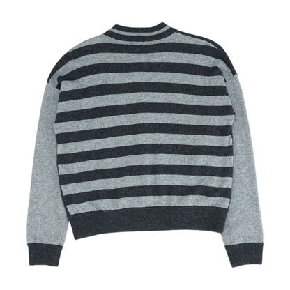 Gray Striped Long Sleeve Button Down
