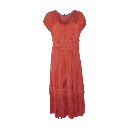 Rust Midi Dress