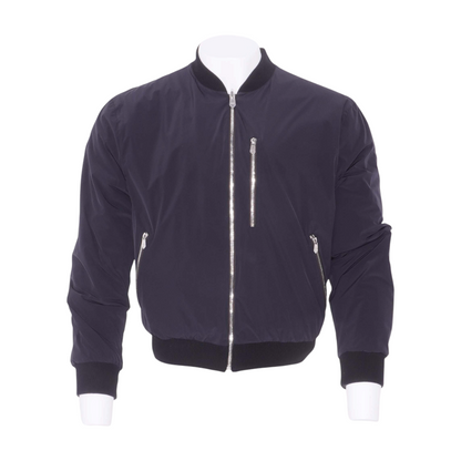 Chain-Printed Reversible Bomber Jacket