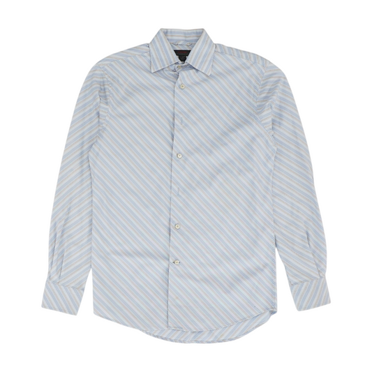 Blue Striped Long Sleeve Button Down