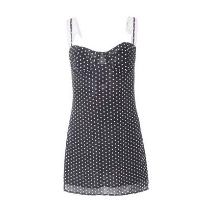 Black Polka Dot Mini Dress