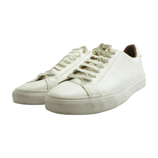 White Lace-Up Casual Shoes