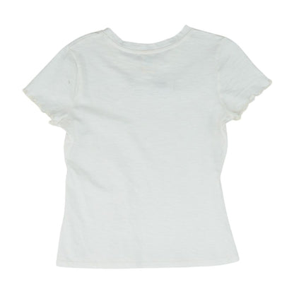 Beige Solid Crewneck T-Shirt