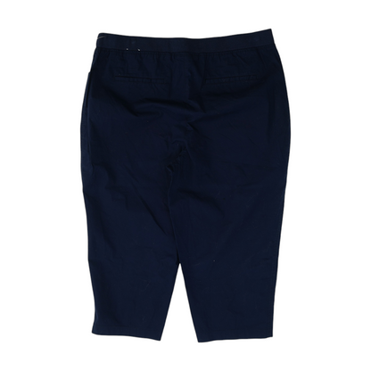 Navy Solid Capris