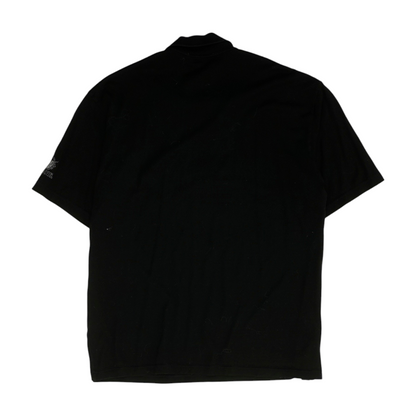 Black Solid Short Sleeve Polo