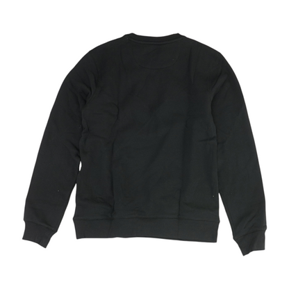 Black Solid Sweatshirt Pullover