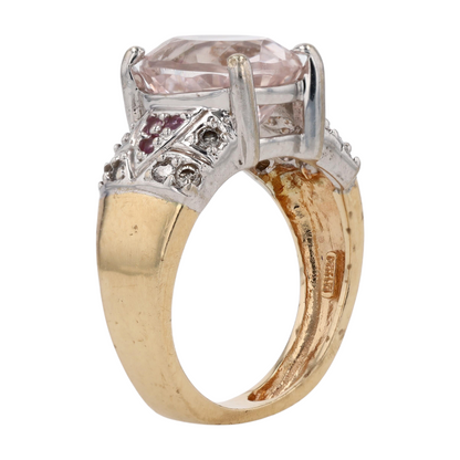 14K Two-Tone Gold Morganite Fashion Ring