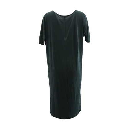 Black Solid Midi Dress