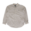Beige Check Long Sleeve Button Down