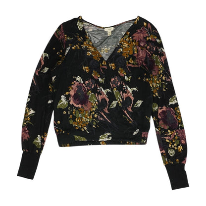 Black Floral Blouse