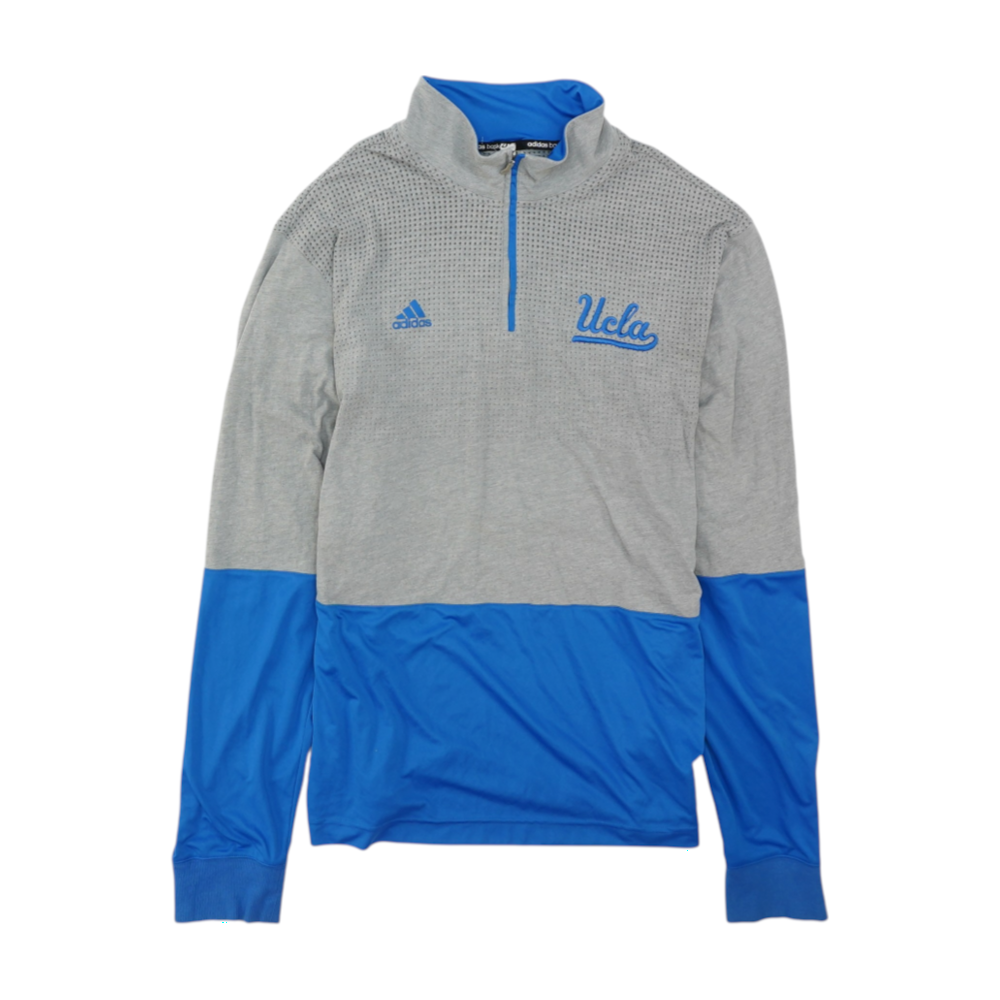 Gray UCLA Solid 1/4 Zip Pullover