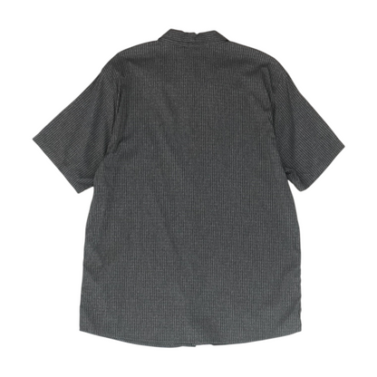 Black Striped Short Sleeve Button Down
