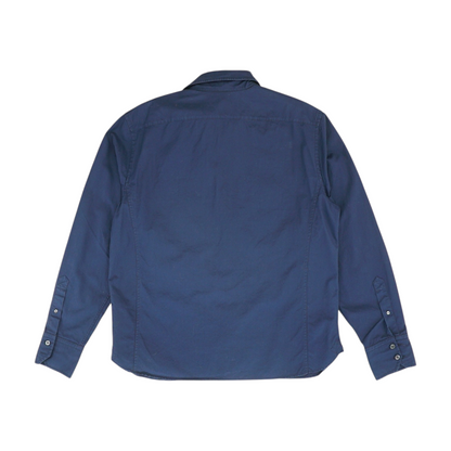 Navy Solid Long Sleeve Button Down