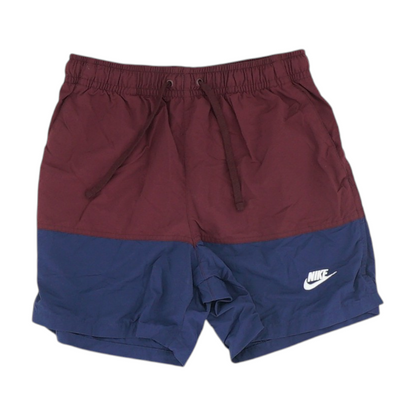Maroon Color Block Swim Bottom