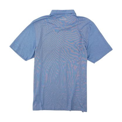 Blue Striped Short Sleeve Polo