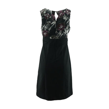 Black Floral Midi Dress