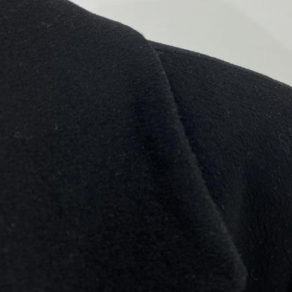Black Double-Breasted Cashmere and Wool Blend Coat