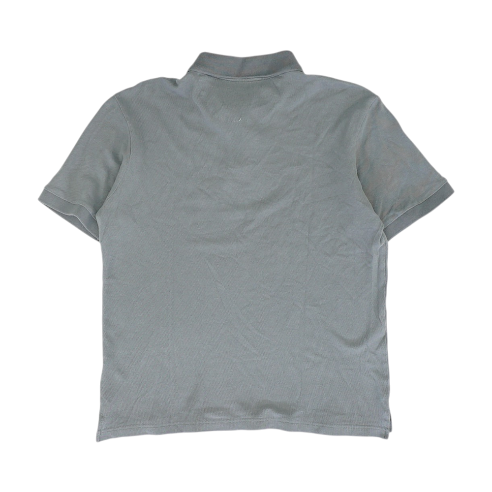 Gray Solid Short Sleeve Polo