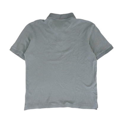 Gray Solid Short Sleeve Polo