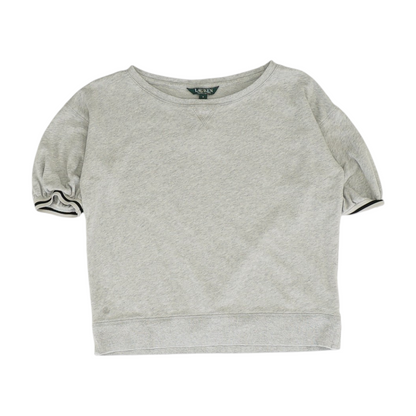 Gray Solid Sweatshirt Pullover