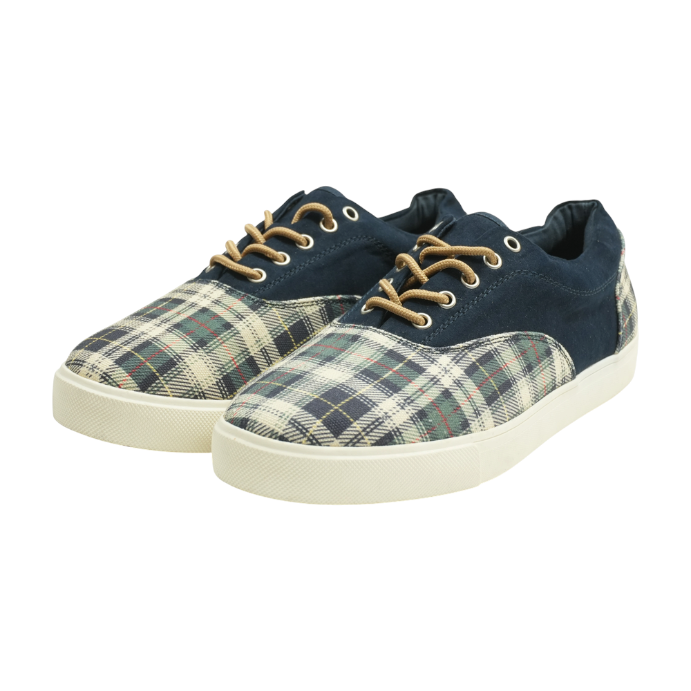 Navy Lace-Up Casual Shoes