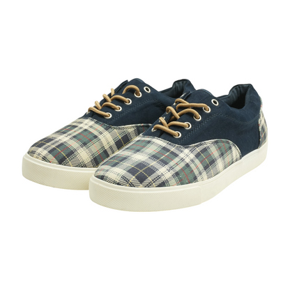 Navy Lace-Up Casual Shoes