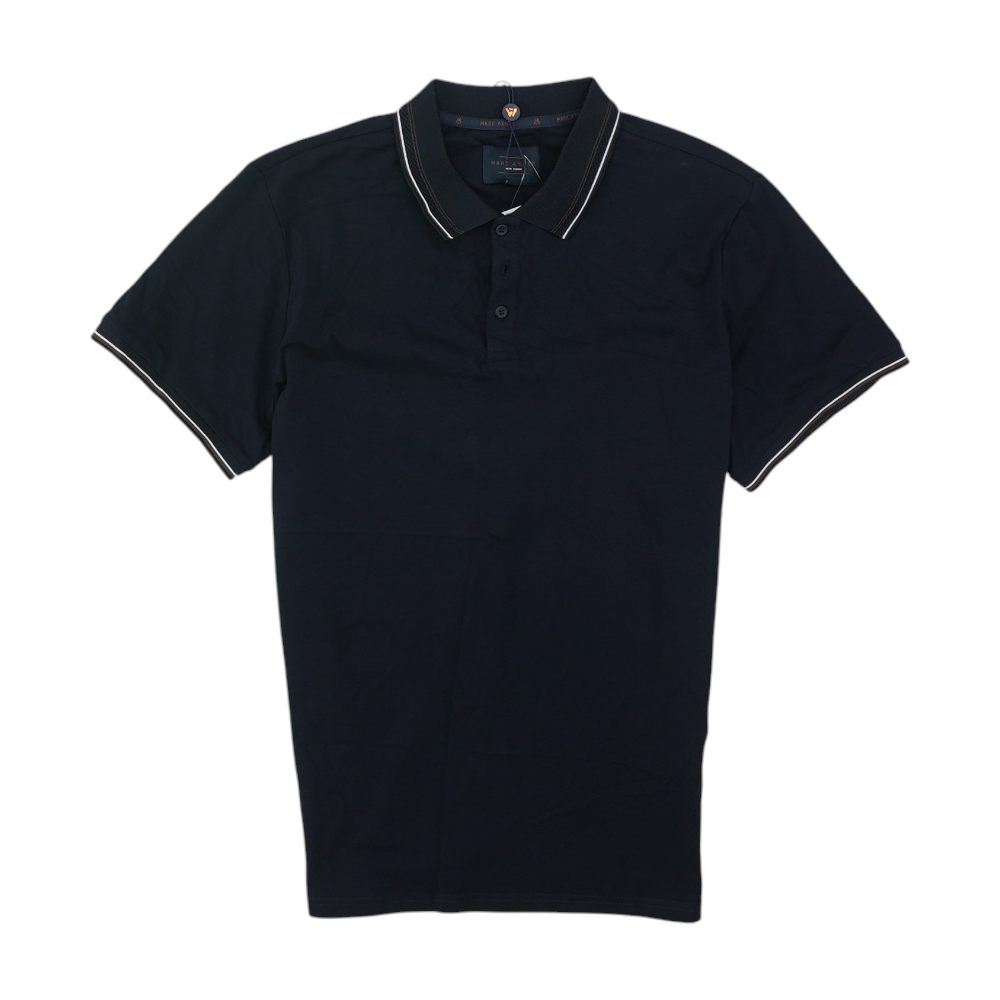Navy Solid Short Sleeve Polo