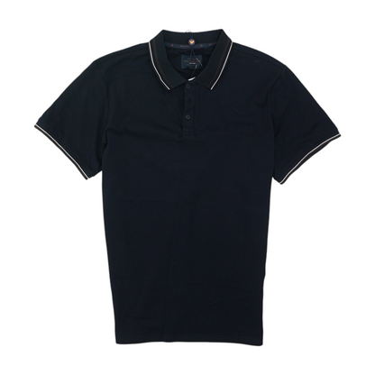 Navy Solid Short Sleeve Polo