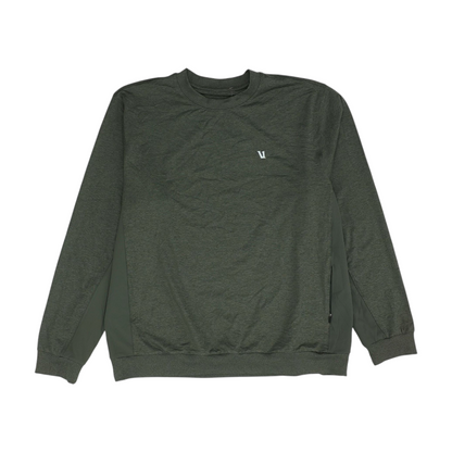 Green Solid Sweatshirt Pullover