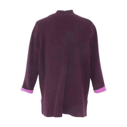 Deep Purple Cardigan Sweater