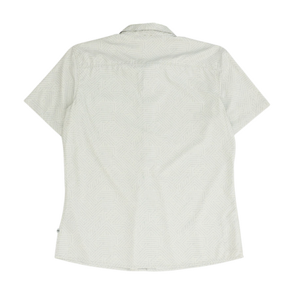 Gray Abstract Short Sleeve Button Down