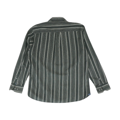 Gray Striped Long Sleeve Button Down