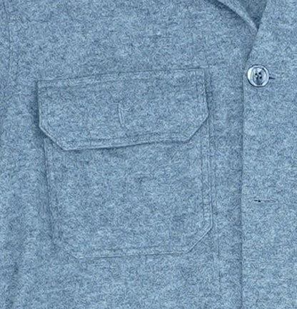 Gray Cashmere Chest Pocket Outershirt