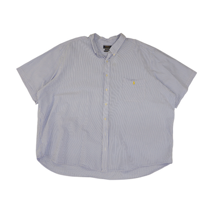 Blue Striped Short Sleeve Button Down