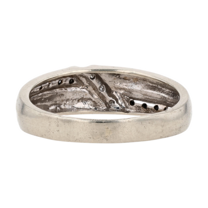 10K White Gold Diamond Band