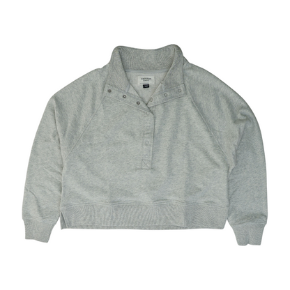 Gray Solid 1/4 Zip Pullover