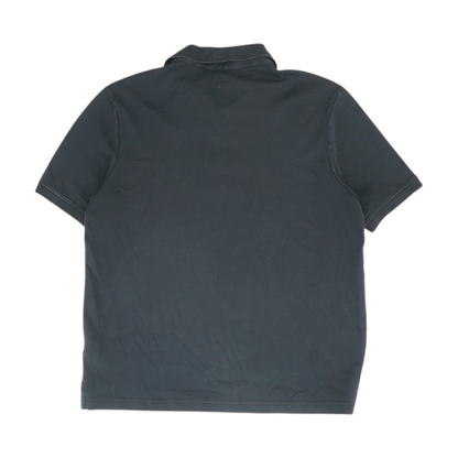 Black Solid Short Sleeve Polo