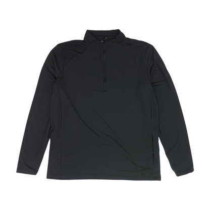 Black Solid 1/4 Zip Pullover