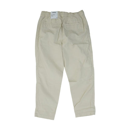 Beige Solid Chino Capris