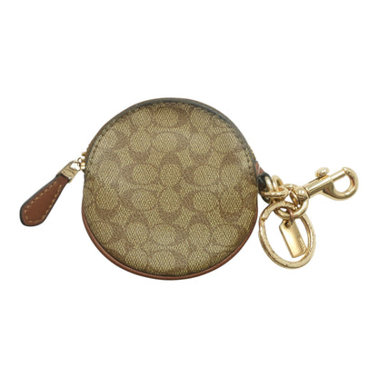 Brown Print Coin Pouch Keychain