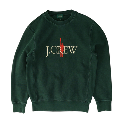 Green Solid Sweatshirt Pullover