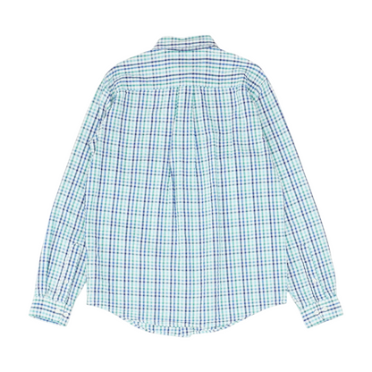Blue Check Long Sleeve Button Down