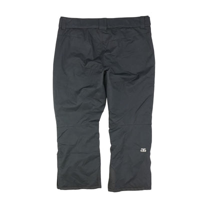 Black Solid Active Pants
