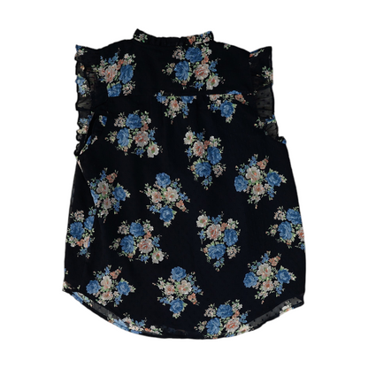 Navy Floral Blouse