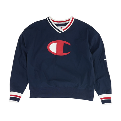 Navy Solid Sweatshirt Pullover