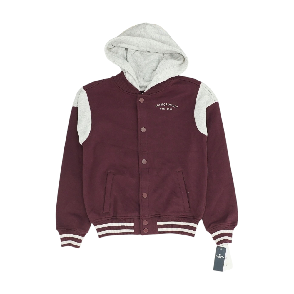 Maroon Color Block Jacket