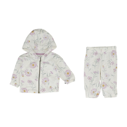 White Floral Long Sleeve Set