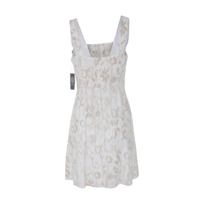 Beige Print Mini Dress