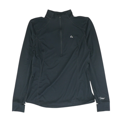 Black Solid 1/4 Zip Pullover